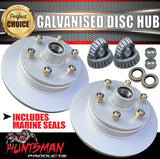 12" Trailer Caravan Dacromet 6 Stud Hydraulic Disc Brake Kit. Stainless Steel Pistons