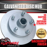 1x 12" Galvanised 5 Stud Landcruiser Stud Pattern Trailer Disc 5/150 PCD. S/L Bearings & Marine Seal