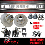 12'' 2000Kg Boat Trailer 5 or 6 Stud Hydraulic Disc Brake Kit. Stainless Pistons.