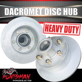 2x 12" Dacromet 2000kg 6 Stud Trailer Caravan Disc Hubs 6/139.7 & Bearing Kits. Alko Huntsman Style
