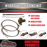 DIY 1400Kg Trailer Kit 12" L/C Hydraulic Disc Brakes Eye to Eye Shackle Springs