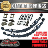 1400KG DIY Off Road Trailer Kit. Outback Springs, Electric Brakes & Coupling. Axle Lengths 64" - 77"