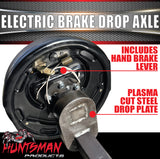 2000Kg Trailer Caravan 12" Electric Braked 50mm Square Solid Drop Axle Landcruiser Pattern