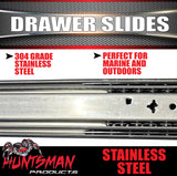 304 Stainless Steel 125Kg 900mm Locking Drawer Slides runners 36" full extension