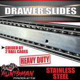 304 Stainless Steel 125Kg 900mm Locking Drawer Slides runners 36" full extension