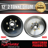 1x 12" 2 Tonne 6 Stud Caravan Trailer Electric Brake Drum & Bearings.  Suits Alko & Huntsman