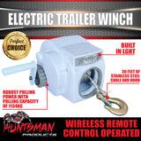 Day Runner Electric Boat Trailer Winch + Remote to 6.1M 3175Kg Boat. 30Ft Cable