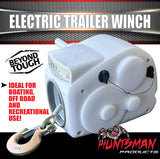 Day Runner Electric Boat Trailer Winch + Remote to 6.1M 3175Kg Boat. 30Ft Cable