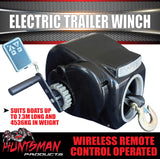 Lite Cruiser Electric Boat Trailer Winch + Remote to 7.3M 4536Kg Boat 6.1m Strap