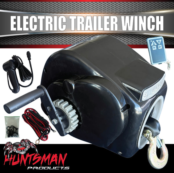 Lite Cruiser Electric Boat Trailer Winch + Remote to 7.3M 4536Kg Boat 6.1m Strap