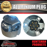 7 Pin Female Aluminium Round Large Trailer Caravan Boat Trailer Plug