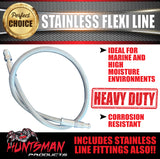 1x 914mm Trailer Hydraulic Brake Braided Stainless Steel Flexi Line 3/8" Fittings