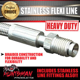 1x 550mm Trailer Hydraulic Brake Braided Stainless Steel Flexi Line 3/8" Fittings