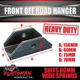 60mm Wide Off Road Trailer Shackle Spring Hanger Kit. Greasable Shackles