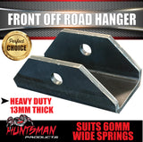 60mm Wide Off Road Trailer Shackle Spring Hanger Kit. Greasable Shackles