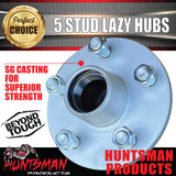 X2 Galvanised Boat Trailer Caravan Hubs suit Holden HT 5/108 PCD & S/L Bearings. Marine Seals
