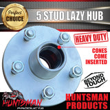 X2 Galvanised Boat Trailer Caravan Hubs suit Holden HT 5/108 PCD & S/L Bearings. Marine Seals