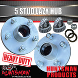 X2 Galvanised Boat Trailer Caravan Hubs suit Holden HT 5/108 PCD & S/L Bearings. Marine Seals