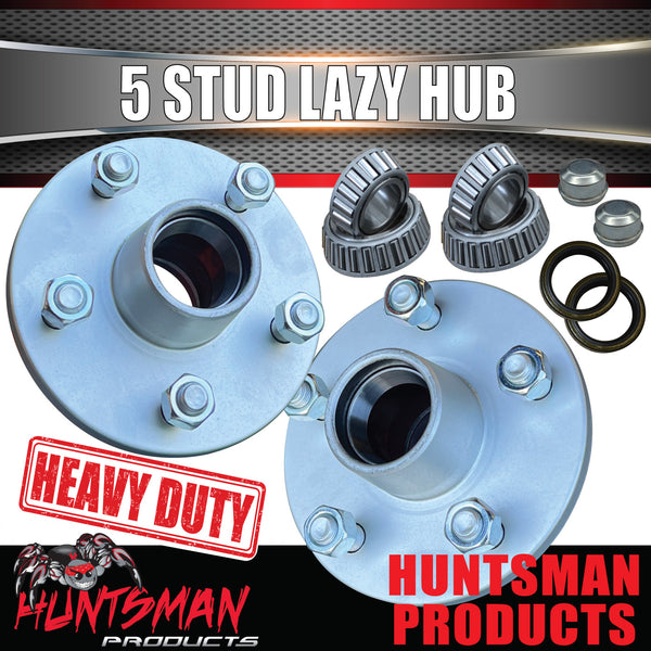 X2 Galvanised Boat Trailer Caravan Hubs suit Holden HT 5/108 PCD & S/L Bearings. Marine Seals