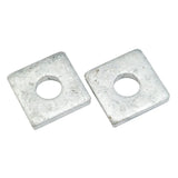 2x Galvanised Finish Trailer Caravan Spring Axle Pad Packer 40mm x 50mm x 8mm