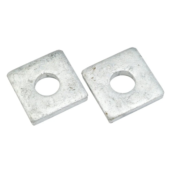 2x Galvanised Finish Trailer Caravan Spring Axle Pad Packer 40mm x 50mm x 8mm