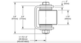 2x Heavy Duty Industrial Gate Hinges for Swing Gates. 500Kg Rated Per Pair
