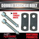 60mm Wide Off Road Trailer Shackle Spring Hanger Kit. Greasable Shackles