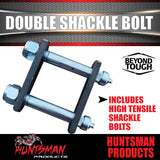60mm Wide Off Road Trailer Shackle Spring Hanger Kit. Greasable Shackles