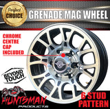 15x6 Grenade 6 Stud Trailer Caravan Alloy Mag Wheel. 1280Kg Rated