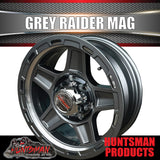 15" 6 Stud Gunmetal Raider Caravan Trailer Alloy Rim & 195R15C LT RA1100 AT TYRE