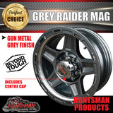 15" 6 Stud Gunmetal Raider Caravan Trailer Alloy Rim & 195R15C LT RA1100 AT TYRE