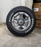 15" 6 Stud Gunmetal Raider Caravan Trailer Alloy Rim & 195R15C LT RA1100 AT TYRE