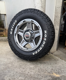 15" 6 Stud Gunmetal Raider Caravan Trailer Alloy Rim & 195R15C LT RA1100 AT TYRE