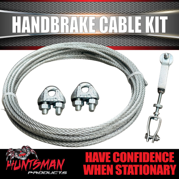 Trailer Brake Cable Kit + Clamps & Adjuster. For Electric or Mechanical Brakes
