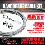Trailer Brake Cable Kit + Clamps & Adjuster. For Electric or Mechanical Brakes