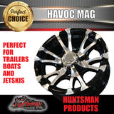 16X7" 6 Stud Havoc Caravan Trailer Alloy Mag Rim & 225/75R16 LT RA1100 AT TYRE