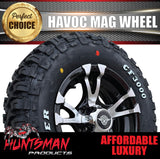 14" HT Holden Pattern Havoc Trailer Caravan Mag Wheel Rim & 185R14 LT CF3000 Mud Tyre
