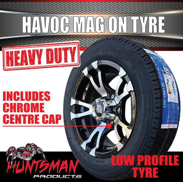 Low Profile Boat Trailer 14" HT Holden Havoc Mag Wheel Rim & 175/65R14C Tyre