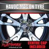 Low Profile Boat Trailer 14" Ford Pattern Havoc Mag Wheel Rim & 175/65R14C Tyre
