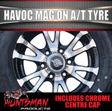 16X7" 6 Stud Havoc Caravan Trailer Alloy Mag Rim & 225/75R16 LT RA1100 AT TYRE