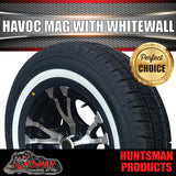 14" Trailer Caravan HT Holden Havoc Alloy Mag Wheel Rim & 195R14C Whitewall Tyre