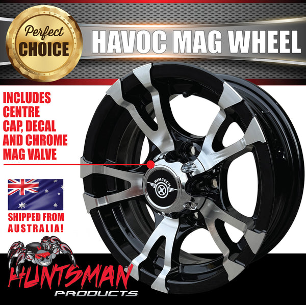 Mag Wheel Pattern 14X5.5 Caravan Trailer Havoc Alloy Mag Wheel: suits Ford pattern ...