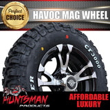 13" Trailer Caravan HT Holden Stud Havoc Alloy Rim & 165/80R13 CF3000 Mud tyre. 165 80 13