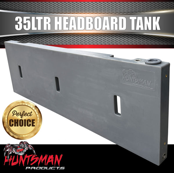 35 Litre Headboard Water Tank, Food Grade LDPE Plastic 4wd Ute 4x4 Tank