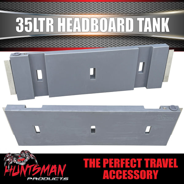 35 Litre Headboard Water Tank + Mount Kit, Food Grade LDPE Plastic 4wd Ute 4x4 Tank