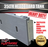 35 Litre Headboard Water Tank + Mount Kit, Food Grade LDPE Plastic 4wd Ute 4x4 Tank