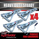 4x Extra Heavy Duty RV Caravan Trailer Parking Stabiliser Support Legs & Handle