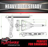 2x Extra Heavy Duty RV Caravan Trailer Parking Stabiliser Support Legs & Handle