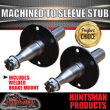 2000KG Tandem Trailer Caravan Suspension Kit. Rocker Roller Springs. Hydraulic Drum Brakes. Machined Stub Axles