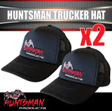 x2 Huntsman Products Adjustable Snapback Mesh Trucker Hat, 1 Size Fits Most
